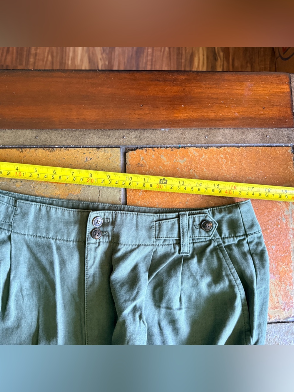 Madewell sage green Harlow wide leg pant linens blend 14 outdoor camp beach - Picture 6 of 7